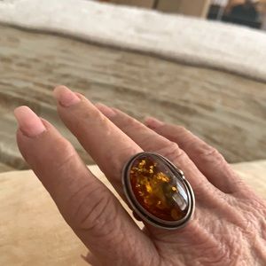 Amber Ring! Sz 8.5